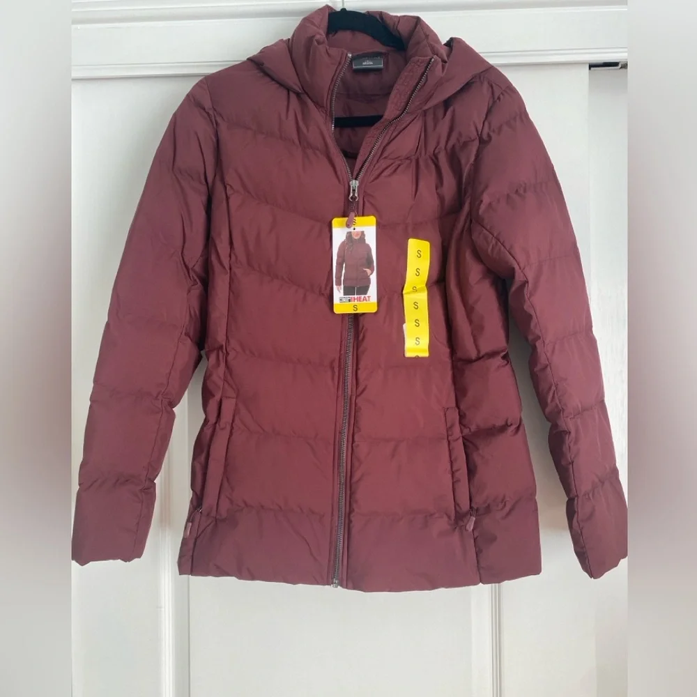 32 Degrees Heat Women’s Puffer Jacket – Size S – Burgundy / Maroon – NWT - Picture 1 of 5